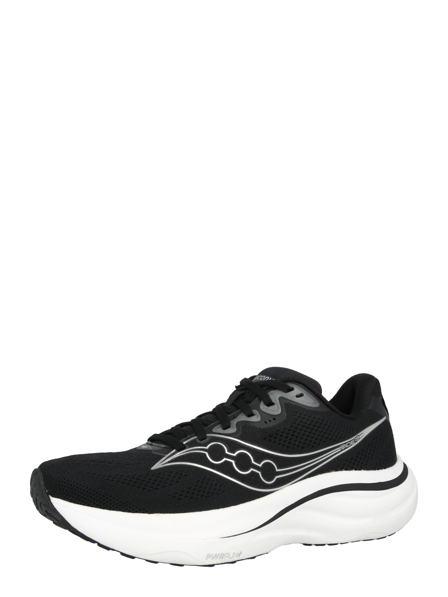saucony Juoksukengät 'RIDE 19'  hopeanharmaa / musta