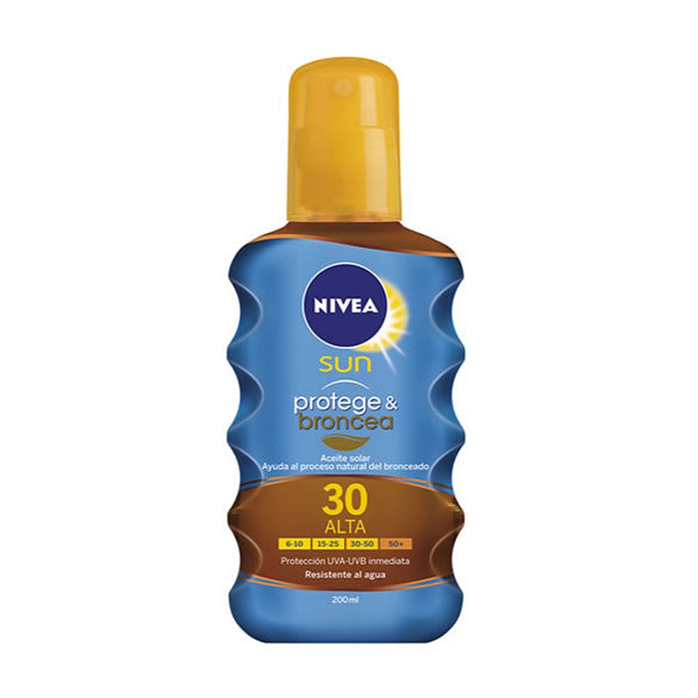 Nivea Aurinkosuojavoide ja pronssia aktivoiva suojaöljy Spf30 200ml