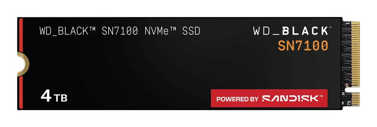 Dysk SSD WD SN7100 4TB M.2 2280 PCI-E x4 Gen4 NVMe (WDS400T4X0E)