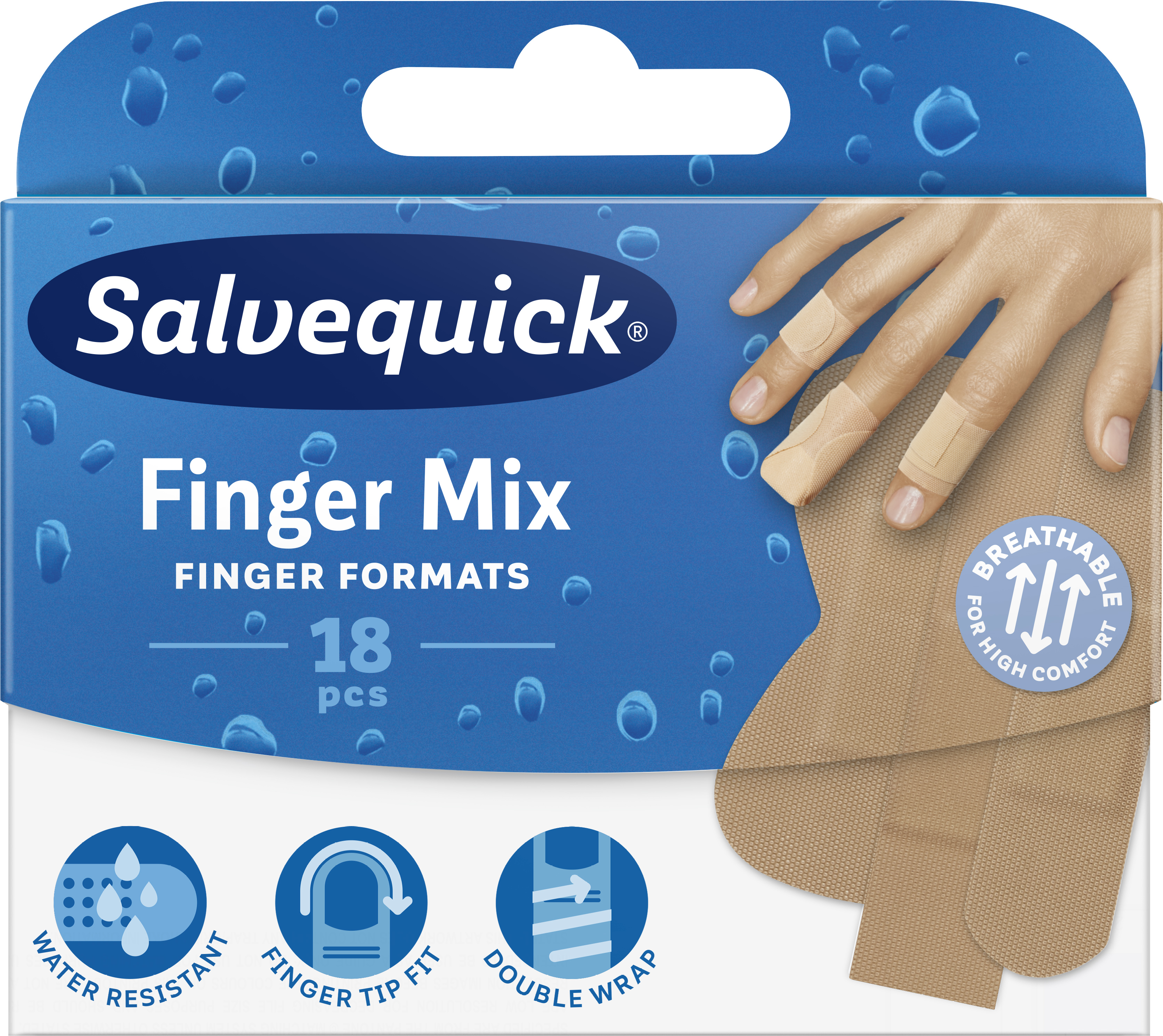Salvequick Finger Mix laastari 18 kpl