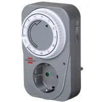 Brennenstuhl Maadoitettu ajastinpistorasia, 120 minuuttia, 3500 W, IP20, Harmaa