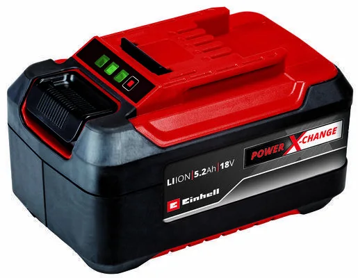 Einhell PXC-Twinpack, Akku, 5,2 ah, 18 V, Musta, Punainen, Akryylinitriilibutadieenistyreeni (ABS), 2 kpl