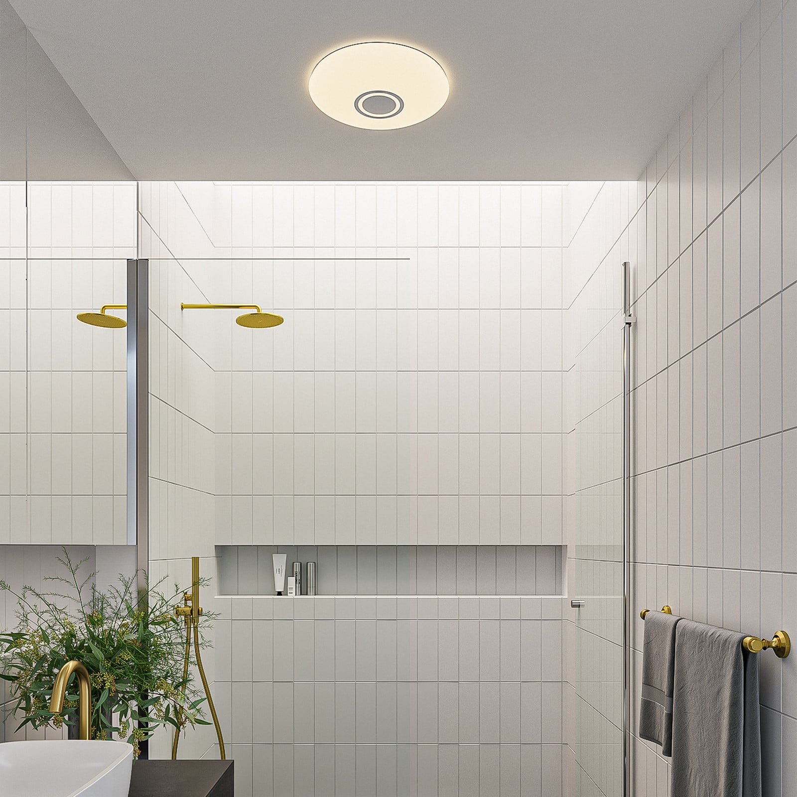 Djay Smart Color Kattovalaisin White - Nordlux - Kylpyhuone - Muovi - Pyöreä