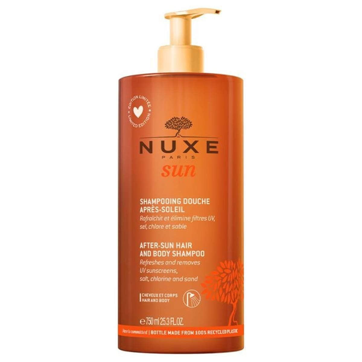 Nuxe, Aurinkosuoja, shampoo, auringonoton jälkeinen puhdistusaine 750 ml
