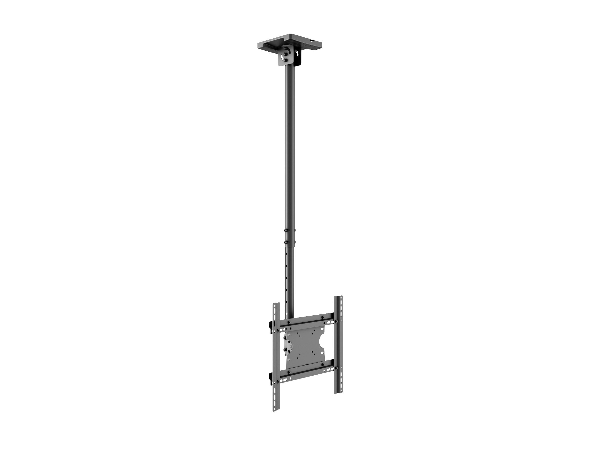 Multibrackets M Public Ceilingmount Medium Single - Asennussarja (kattolevy, kallistettava kattokiinnike, VESA-sovitin) - LCD-näytölle - teräs - musta - näytön koko: 32-55 - kattokiinnitettävä