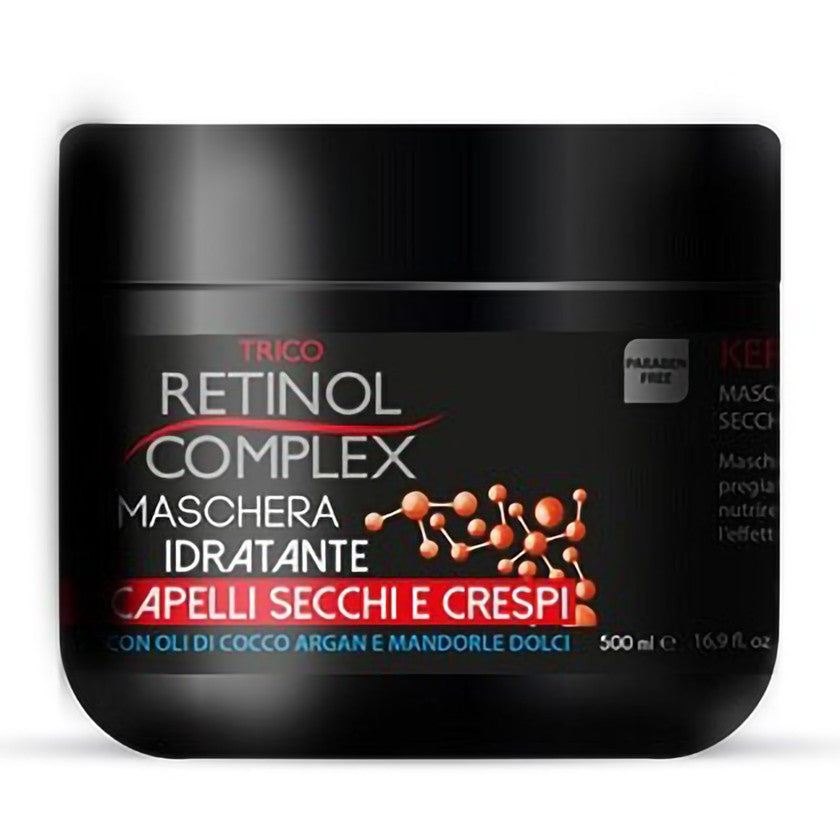 Retinol Complex Ravitseva Naamio Kuiville ja Kihartuville Hiuksille 500 ml