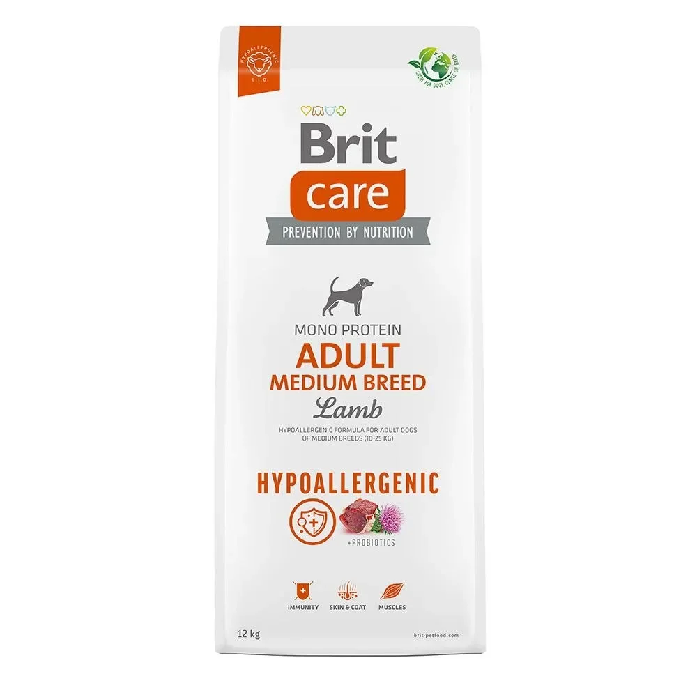 Brit Hypoallergenic Adult Medium Breed Lamb - dry dog food - 12 kg
