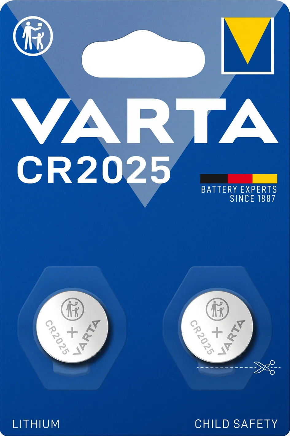 VARTA CR2025-nappiparisto, 2 kpl