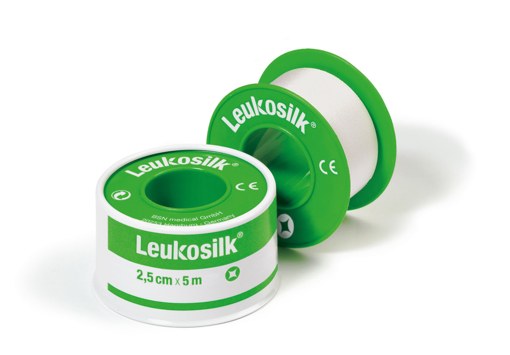 Leukosilk teippi 1,25 cm x 5 m suojakotelolla 1 kpl