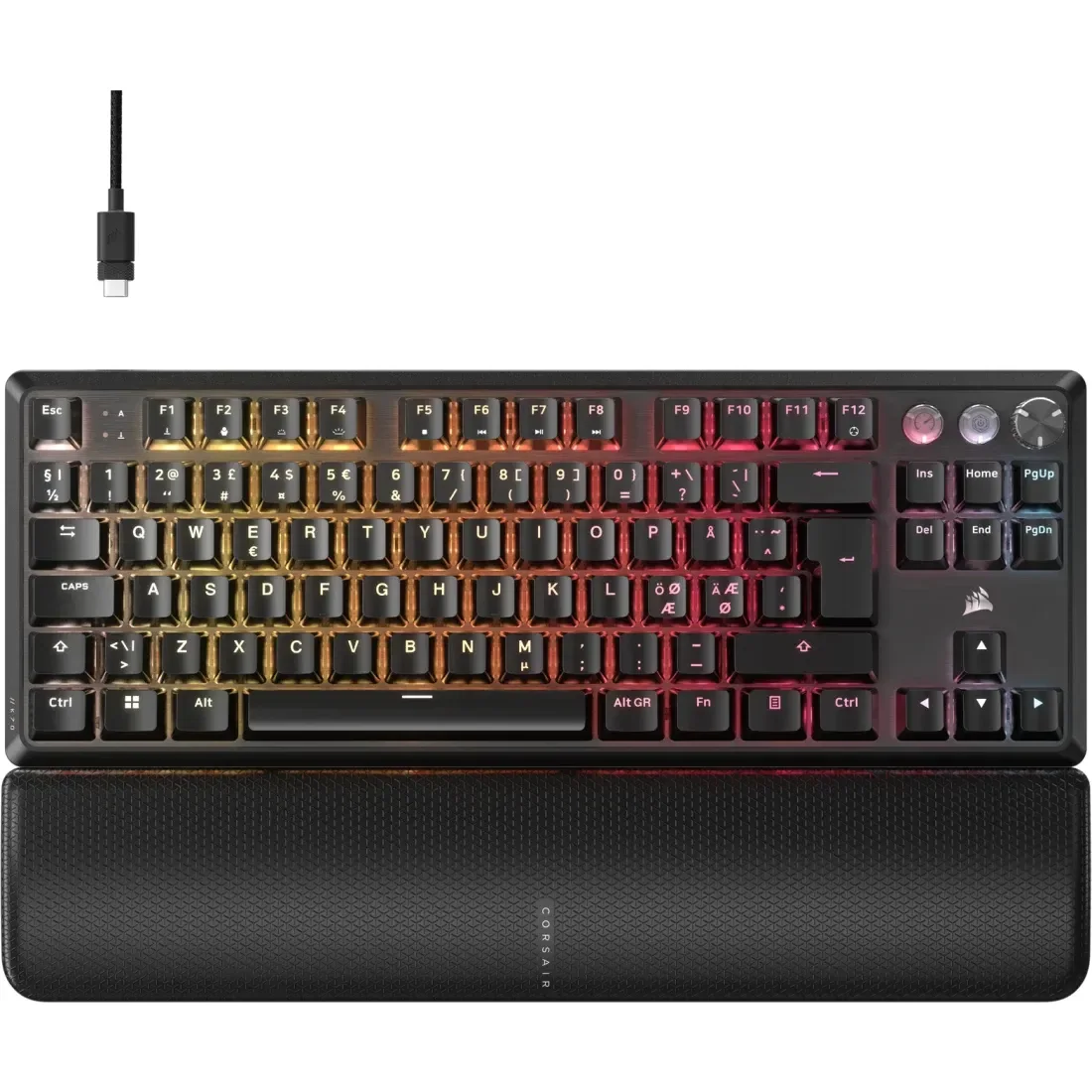 Corsair K70 PRO TKL - MGX Hall Effect - Pelinäppäimistö - Pohjoismainen - Musta