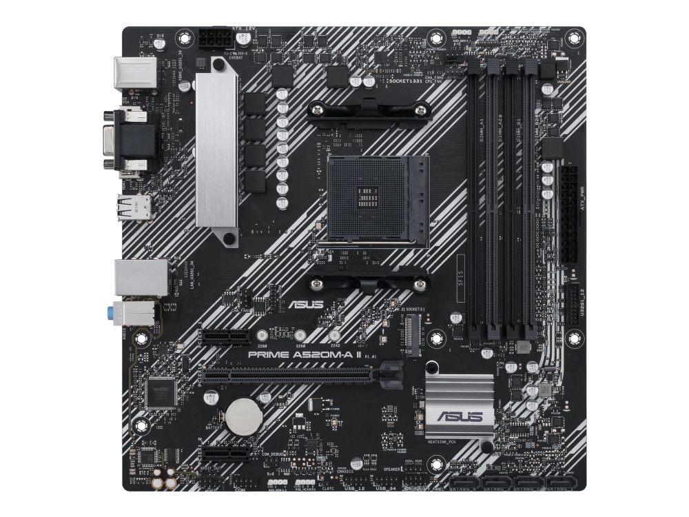 ASUS PRIME A520M-A II/CSM Emolevy - AMD A520 - AMD AM4 - DDR4 RAM - Micro-ATX
