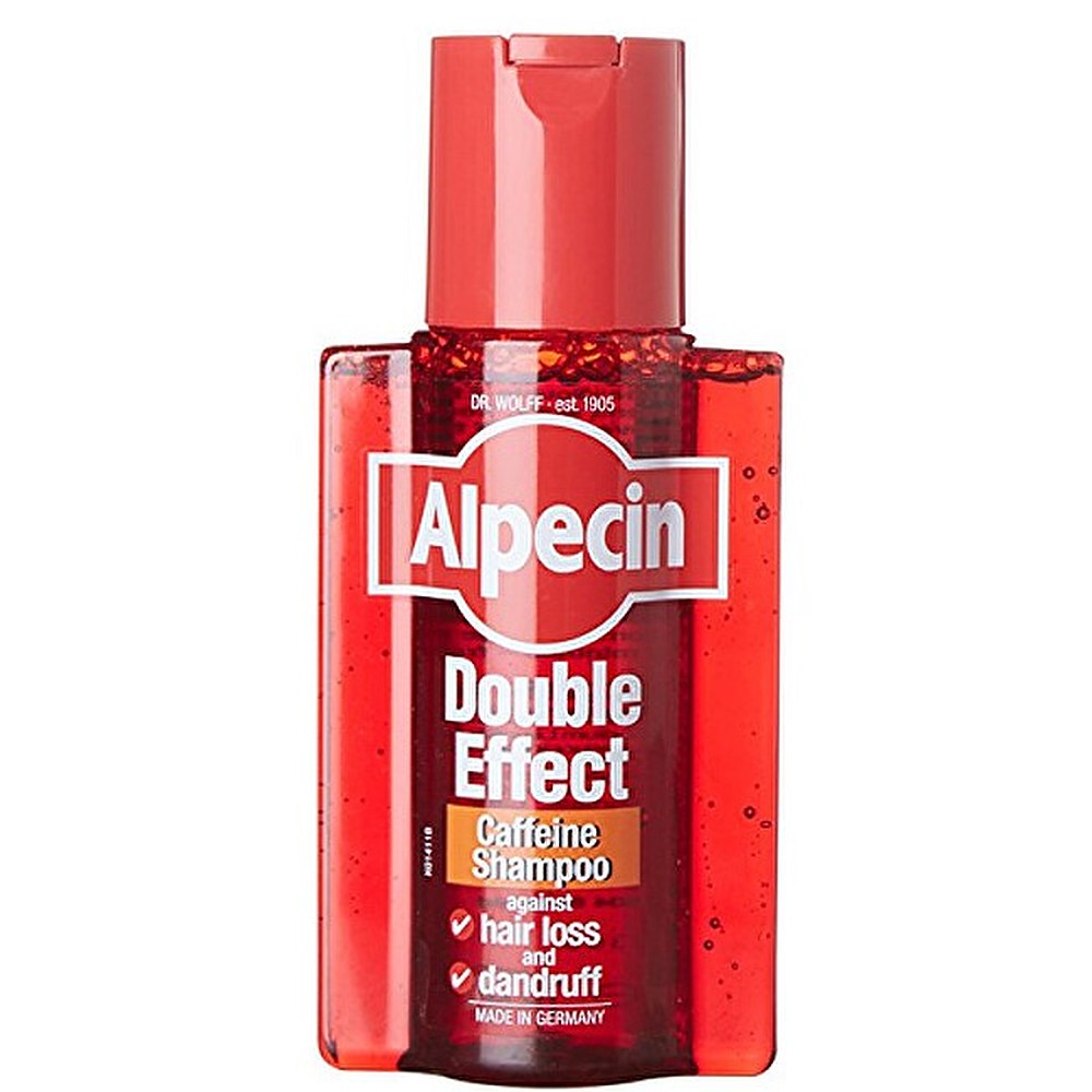 Alpecin Double Effect kofeiinishampoo miehille hilsettä ja hiustenlähtöä vastaan 200 ml