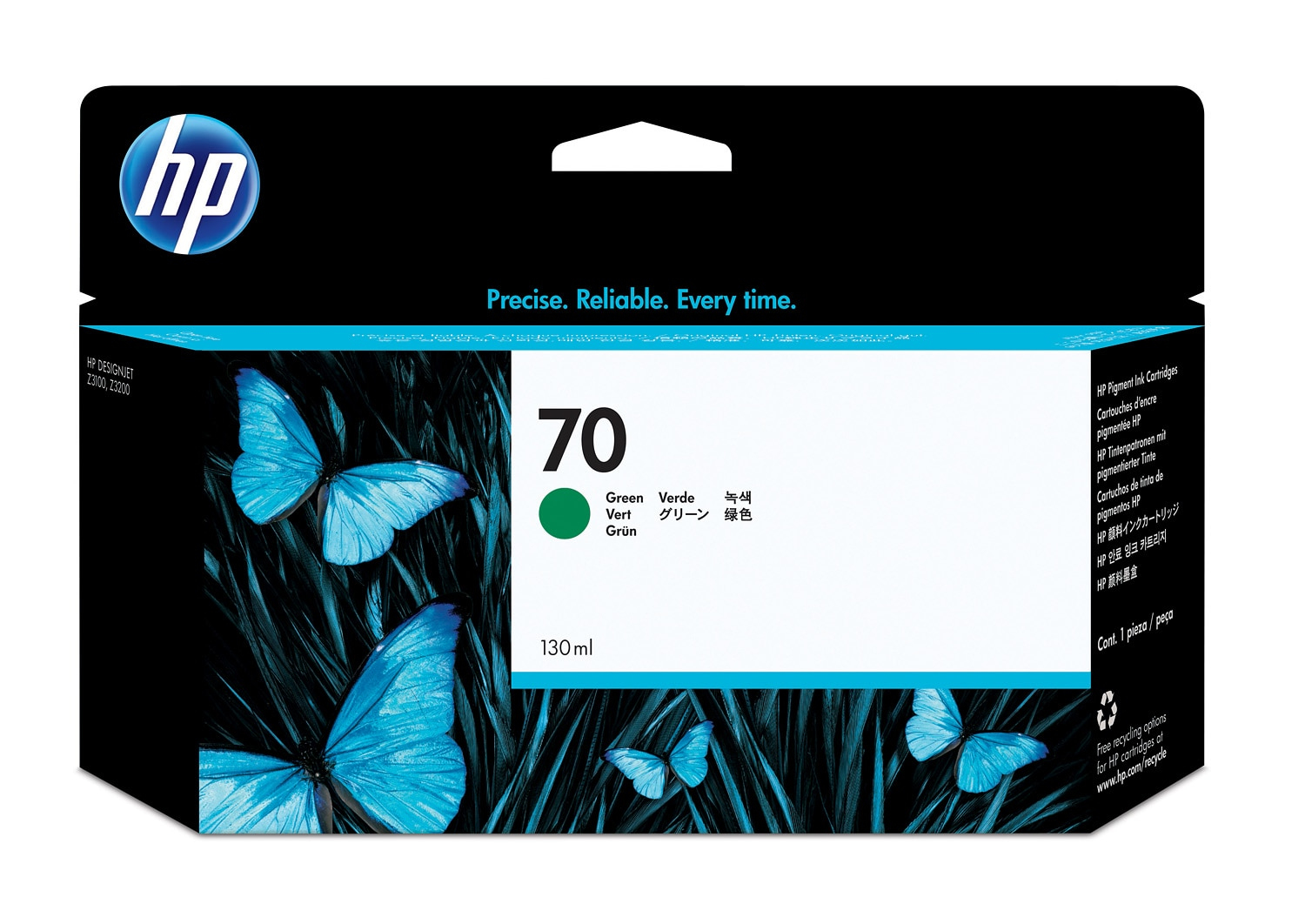HP HP 70 Mustepatruuna vihreä C9457A Vastaa: N/A