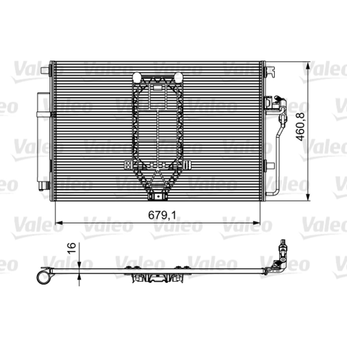 Lauhdutin, ilmastointilaite VALEO 812502
