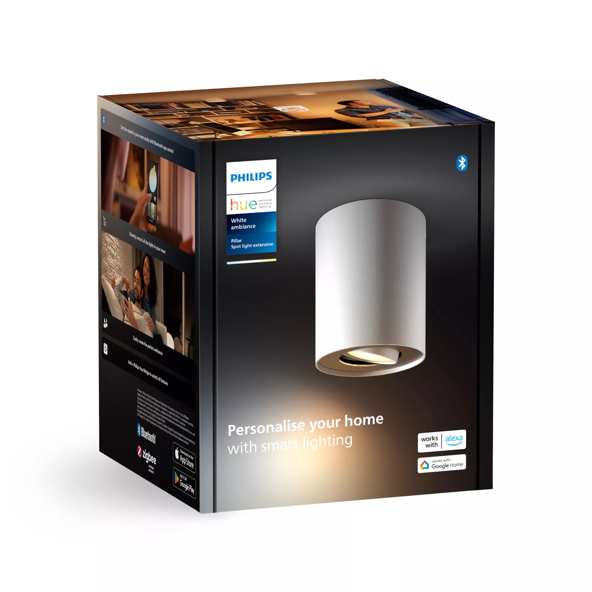 Philips Hue Pillar Single Kohdevalaisin - Valkoinen