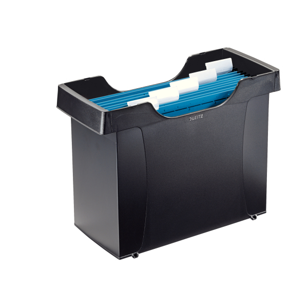 Leitz Plus - hanging file box - for A4 - capacity: 20 files - black