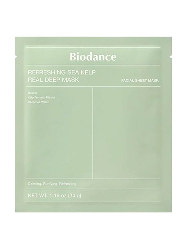 Lugnande ansiktsmask Refreshing Sea Kelp (Real Deep Mask) 4 st