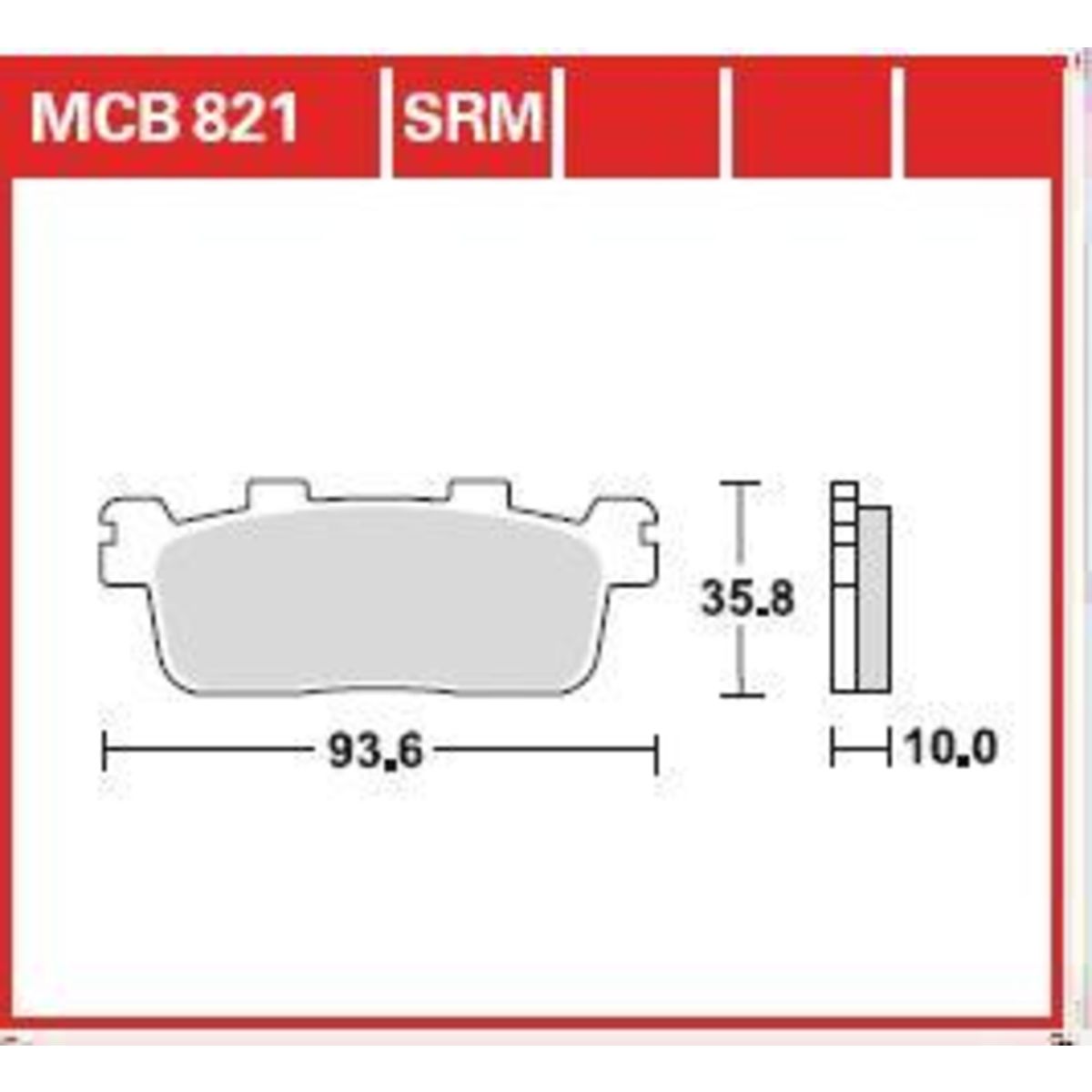 Jarrupalat, levyjarru TRW MCB821SRM