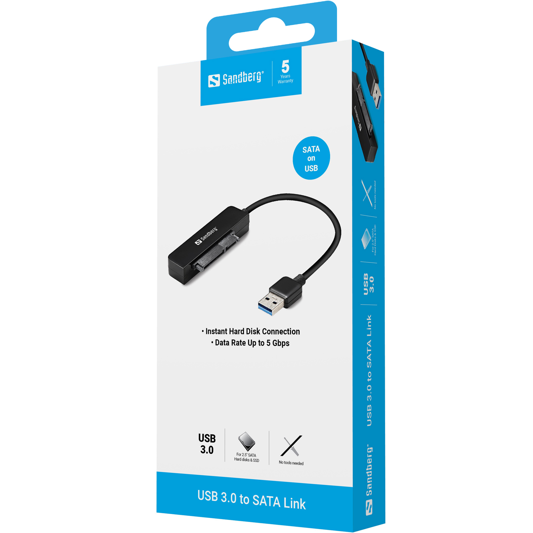 Sandberg USB 3.0 SATA-yhteys