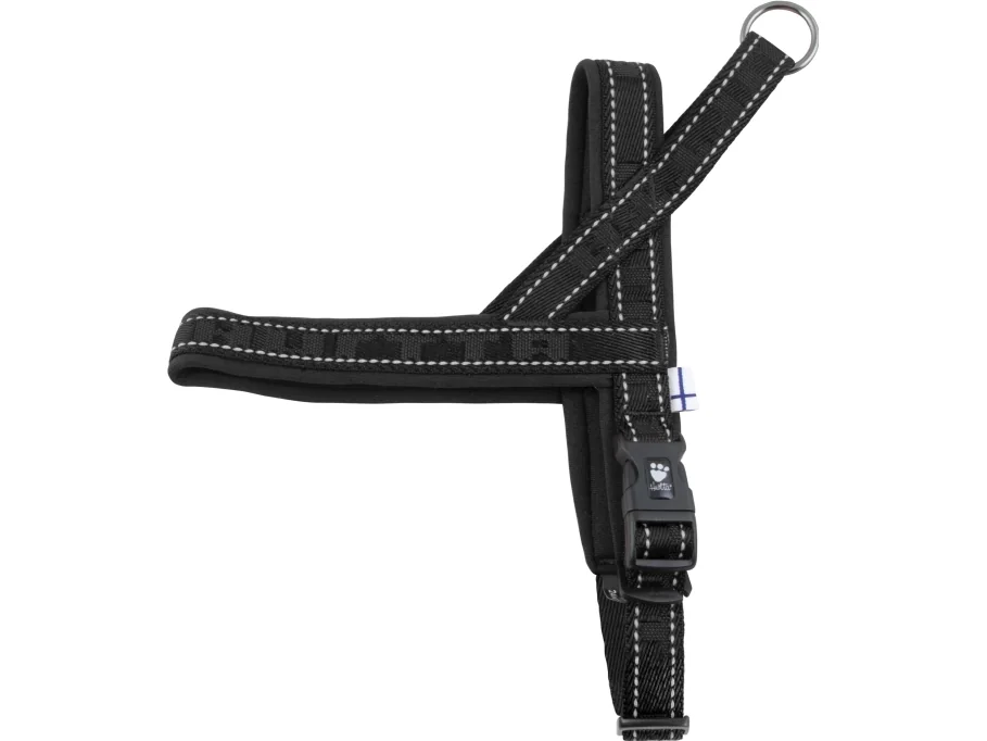 Hurtta Casual Harness valjaat, musta, 90–100 cm