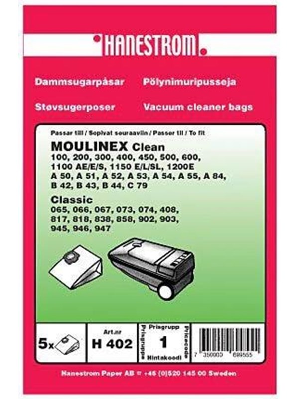 Haneström Pölypussit, paperi, 5kpl. DU12057 Vastaa: N/A