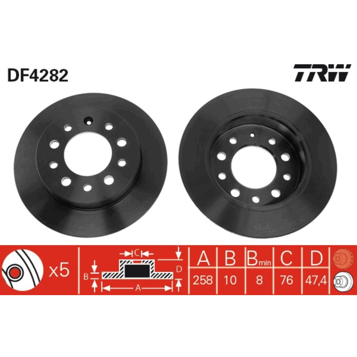 Jarrulevy TRW DF4282