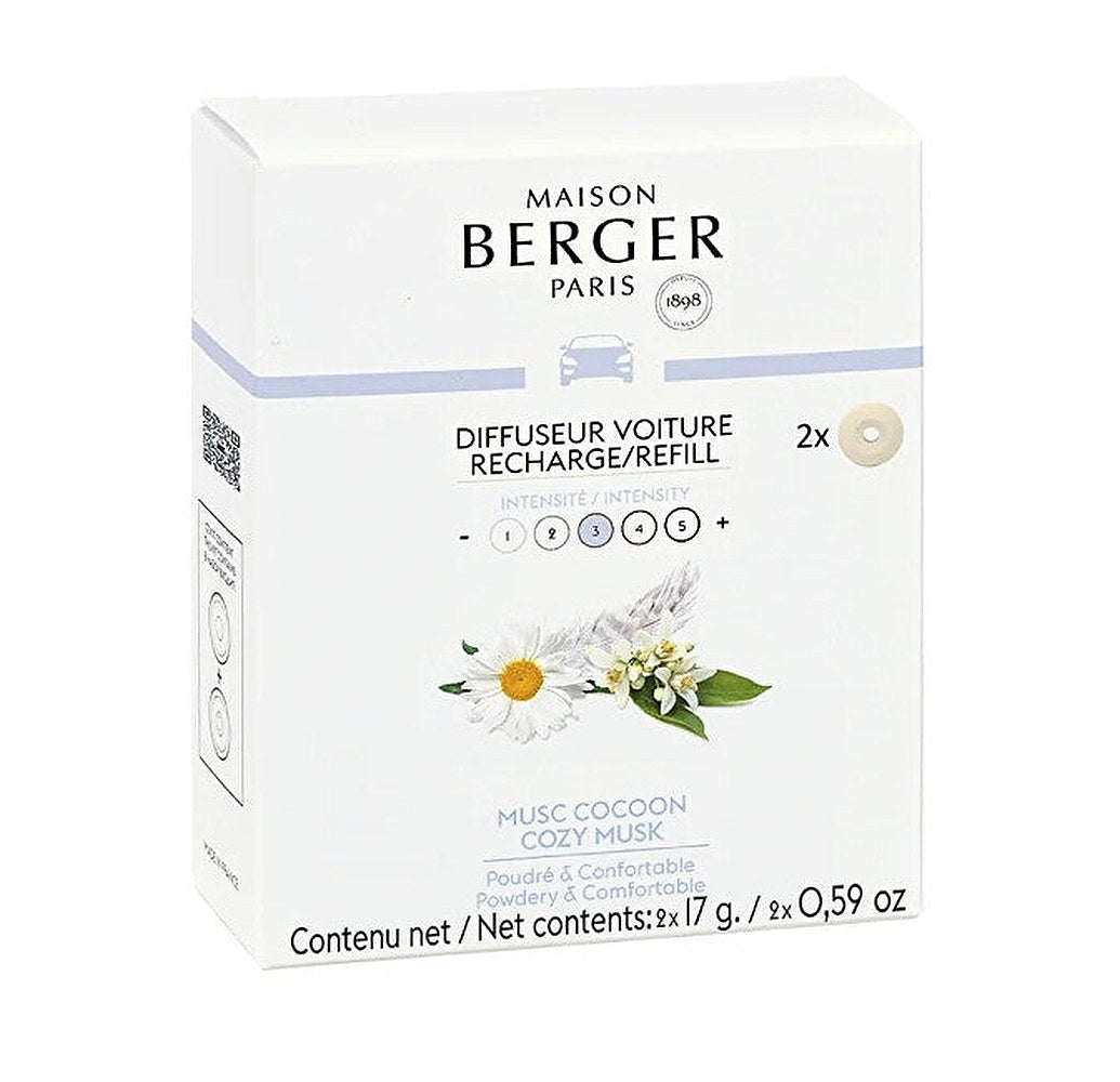 Maison Berger Paris Ricarica Cozy Musk Diffusore Auto 2 pezzi — Ricarica diffusore auto