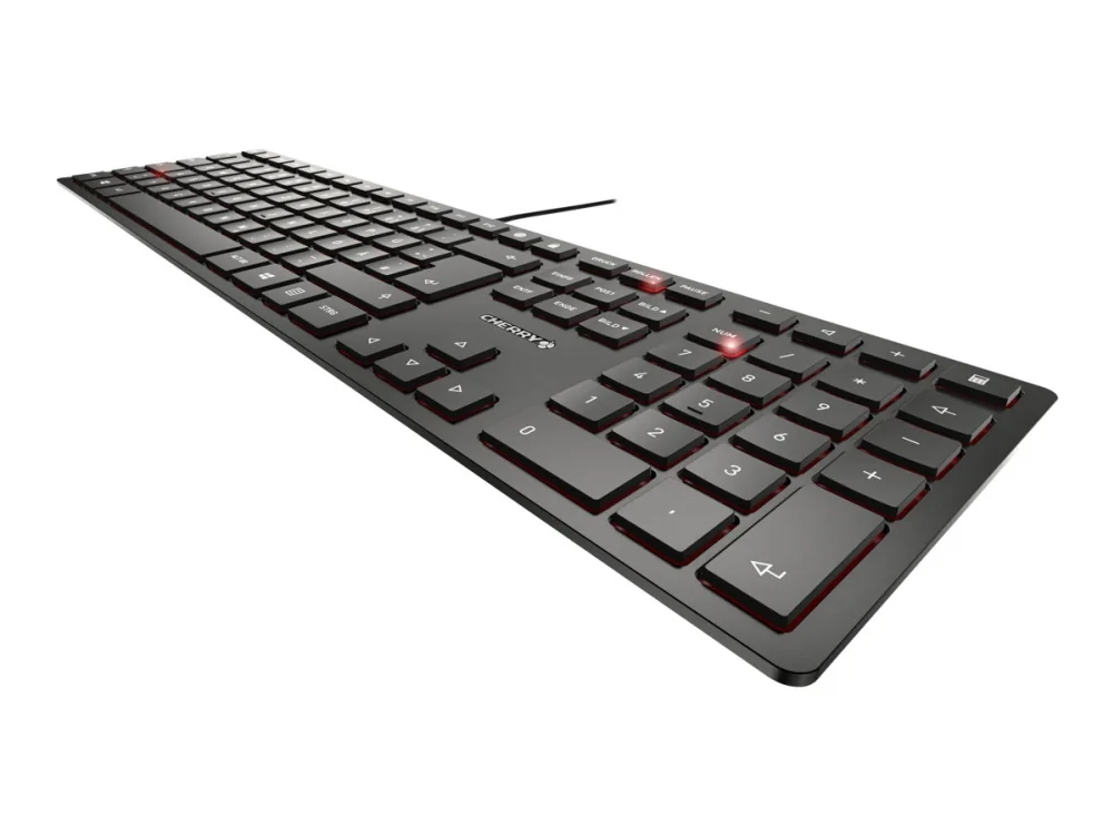 Cherry KC 6000 SLIM - Näppäimistö - Pohjoismainen - Musta