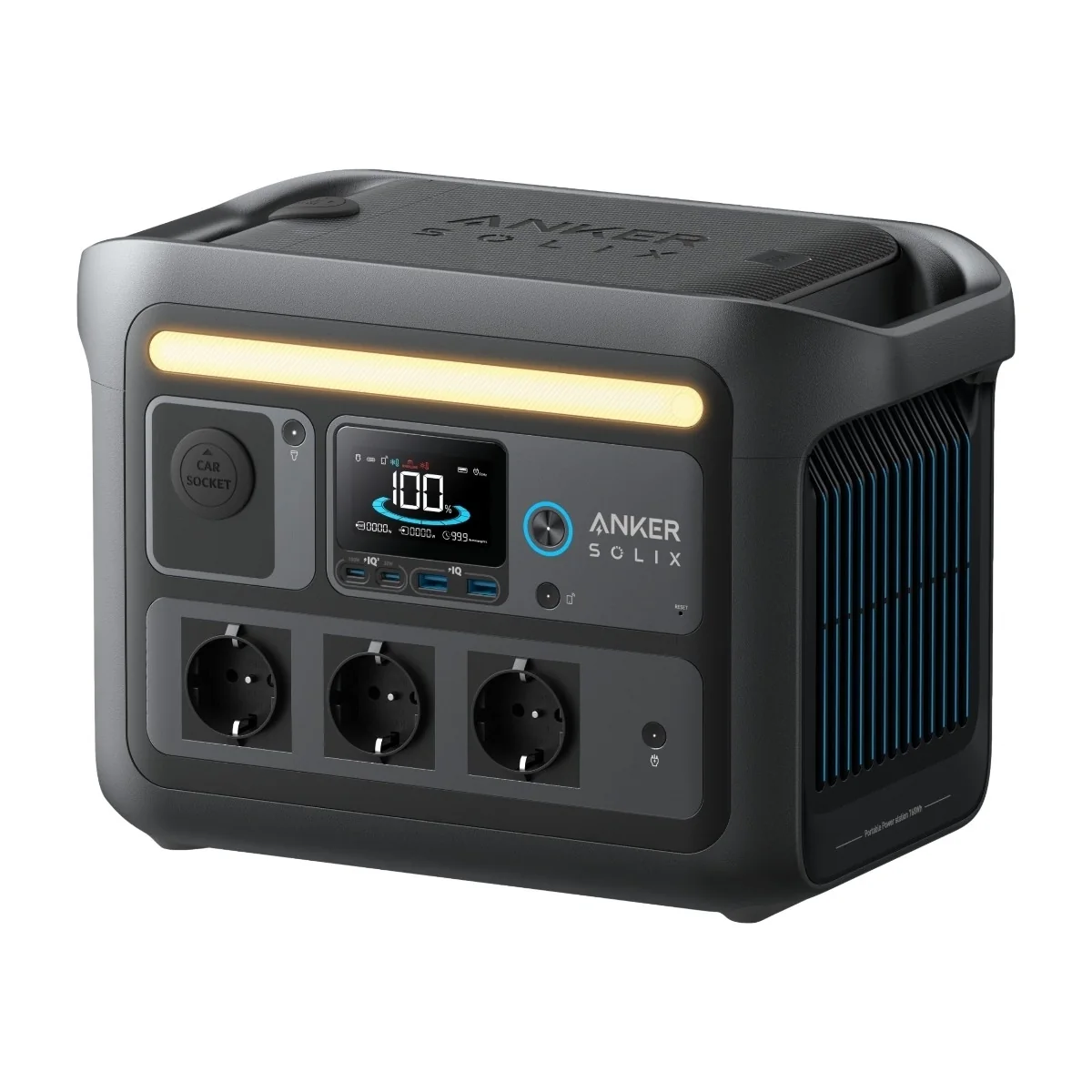 Anker Solix C800X kannettava virta-asema, 768 Wh, musta