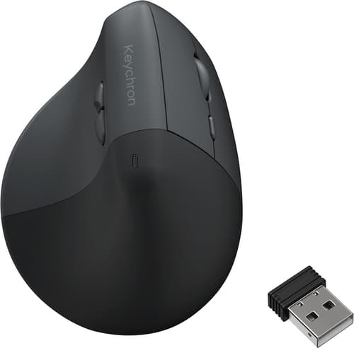 Keychron BM27 Silent Wireless Mouse - Space Grey - Vertical mouse - Optinen - 5 painiketta - Harmaa