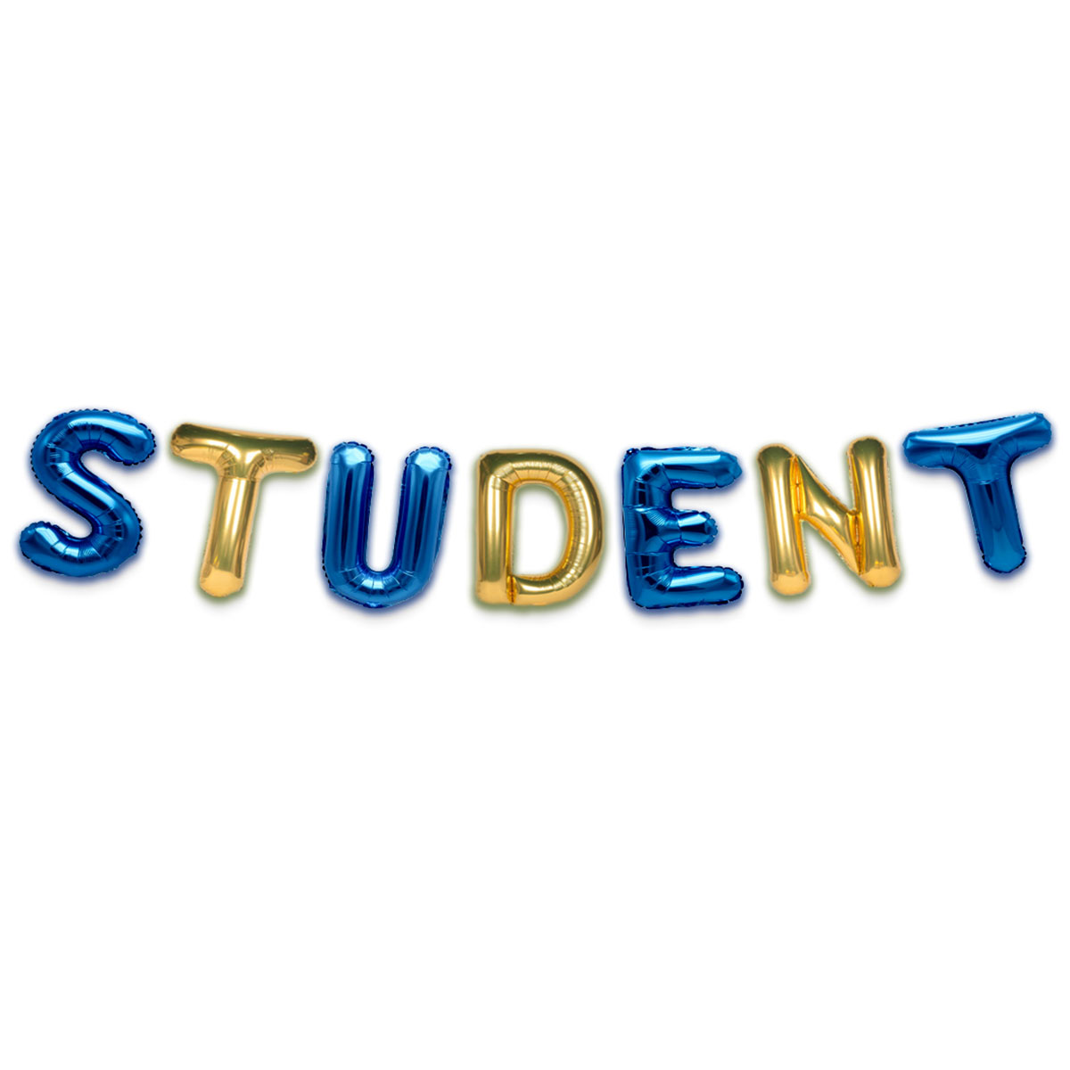 Foliopallot - Student, kulta & sininen, 35 cm