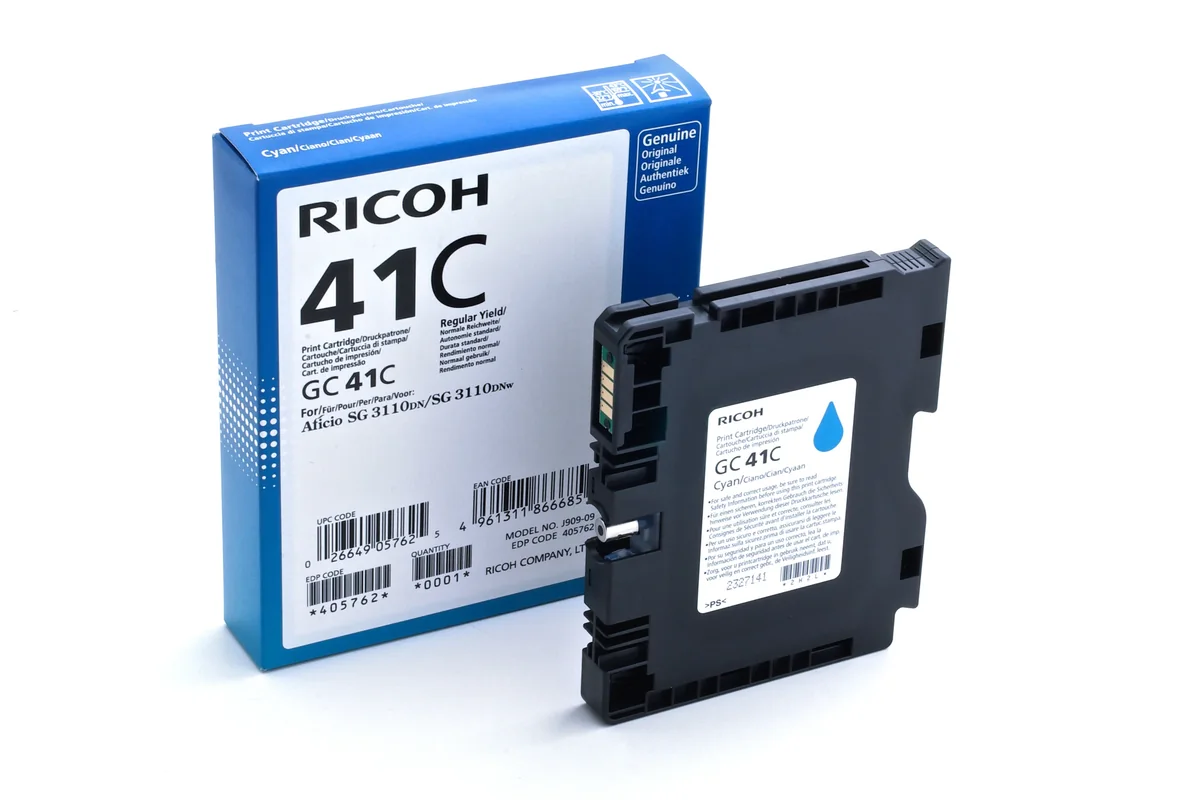 Ricoh 405762 -mustekasetti, cyan