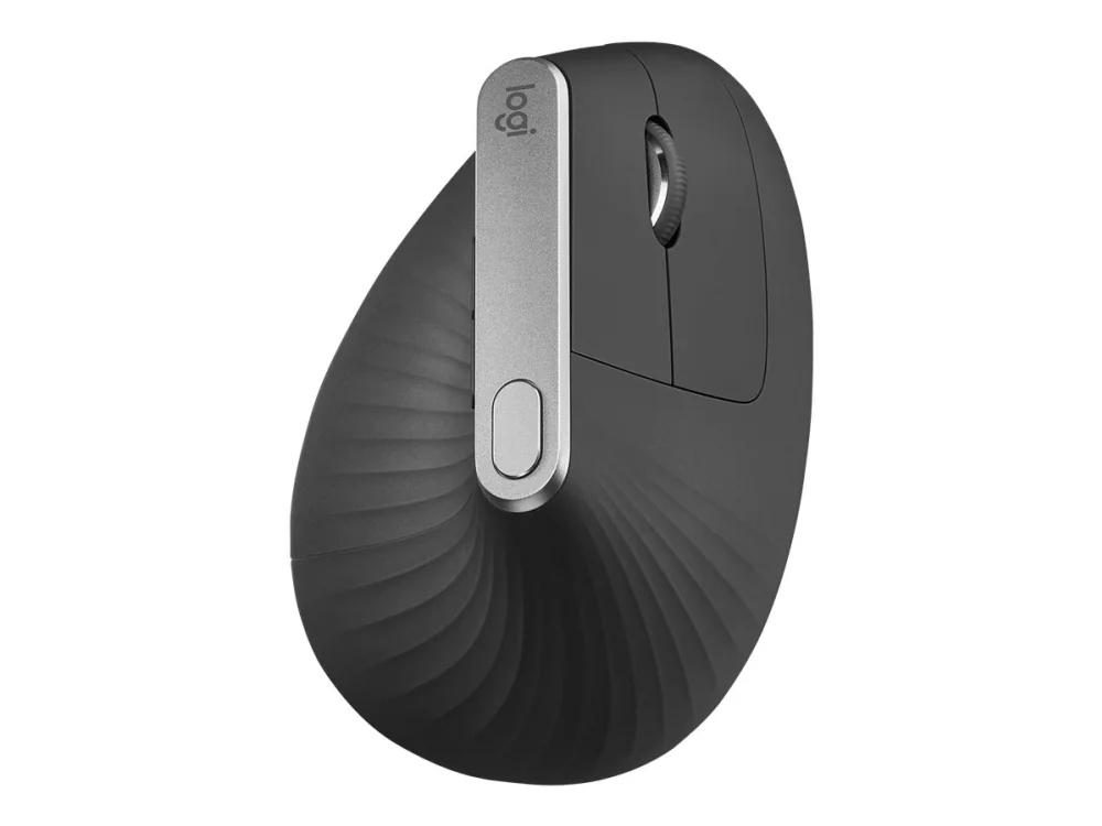 Logitech MX Vertical Advanced langaton Bluetooth - Mac & PC - Ergonominen hiiri - Optinen - 6 painiketta - Musta