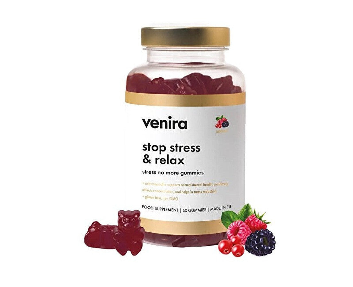 Venira Lopeta stressi ja rentoudu - Ei enää stressiä -karkit - Marjat 60 kpl