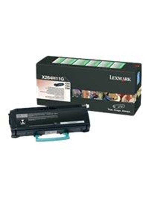 Lexmark Värikasetti musta 9.000 sivua, High Yield, return X264H11G Vastaa: N/A