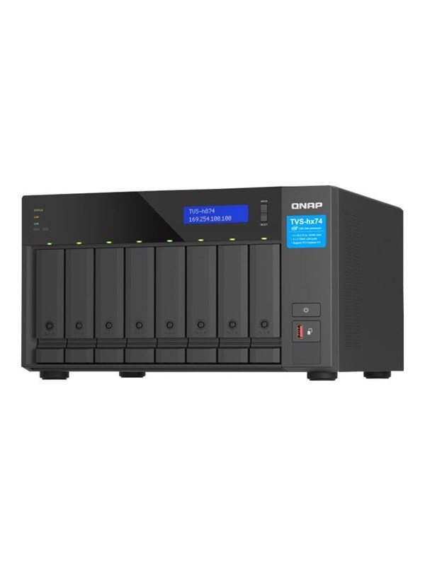 QNAP TVS-H874X-I9-64G - 8-paikkainen tornimallinen verkkotallennuspalvelin, musta