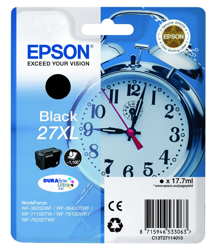 Epson Epson 27XL Mustepatruuna musta T2711 Vastaa: N/A