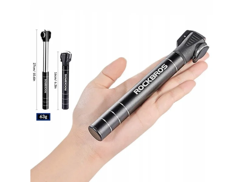 Rockbros JG-1040B bicycle pump small - black