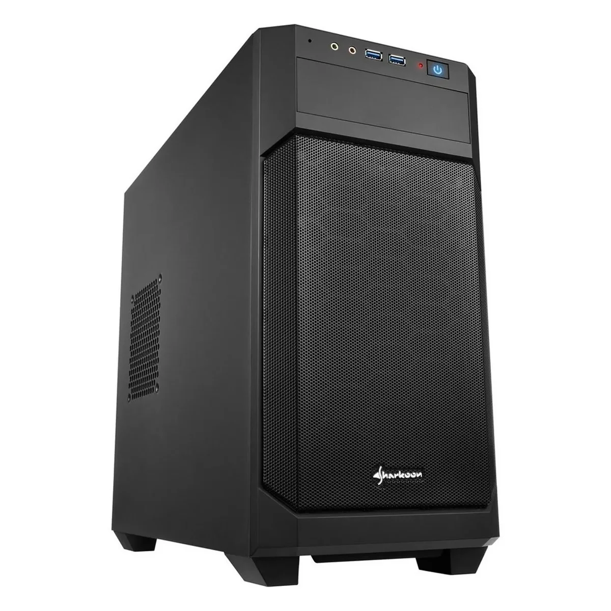 Sharkoon V1000, Mini Tower, PC, Musta, mikro ATX, Mini-ITX, Metalli, 15,5 cm