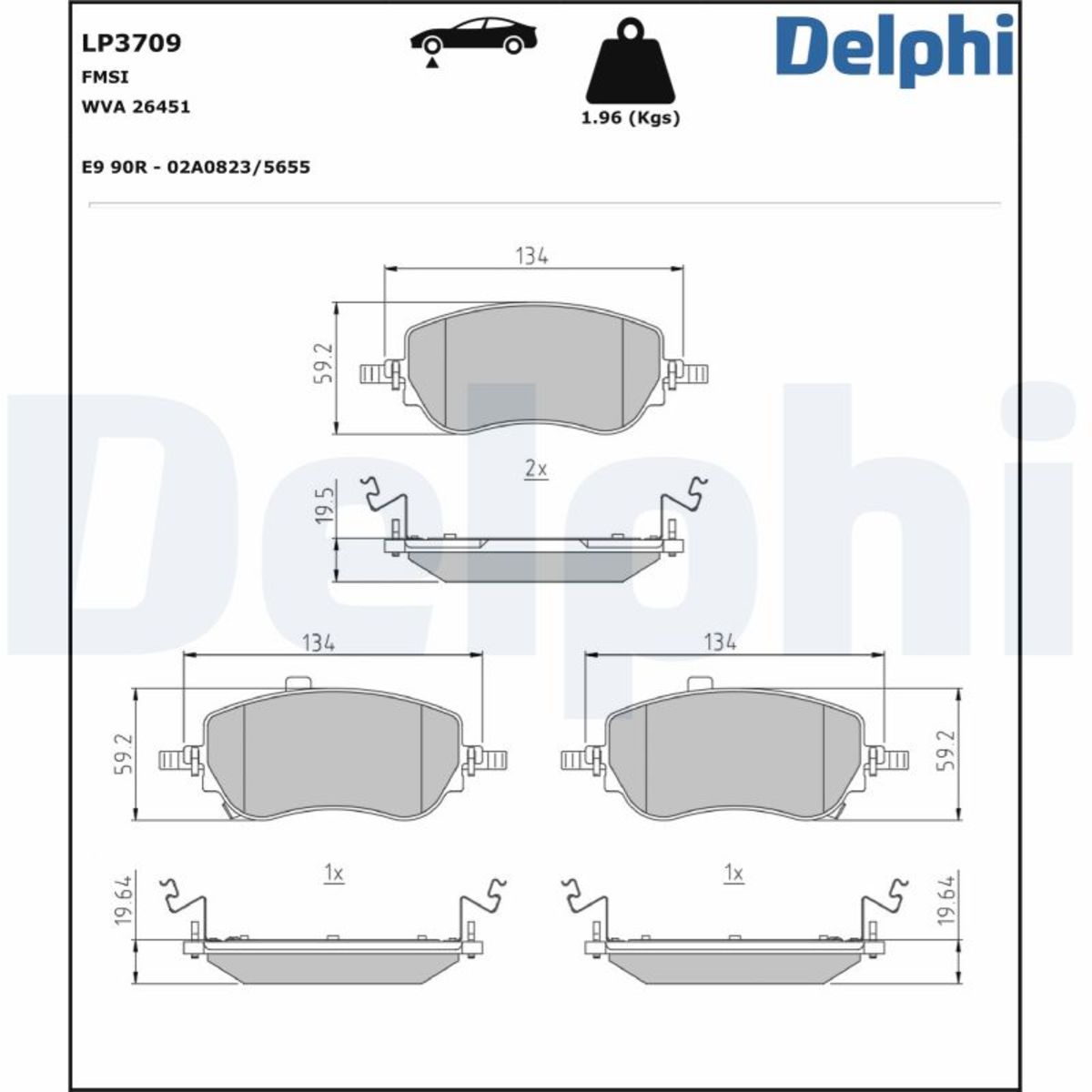Jarrupalat, levyjarru DELPHI LP3709
