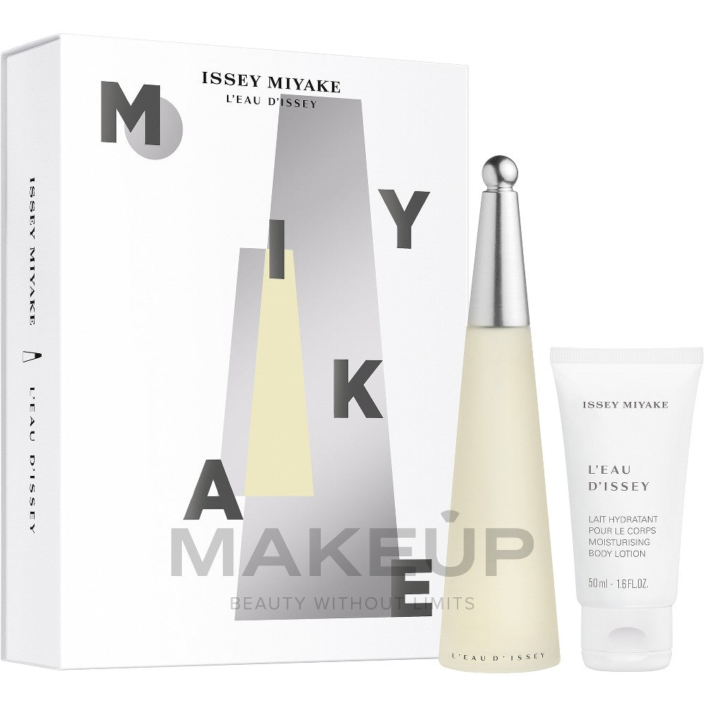 Issey miyake L'Eau D'Issey lahjasetti EDT 50 ml vartaloemulsiota ja L'Eau D'Issey 75 ml
