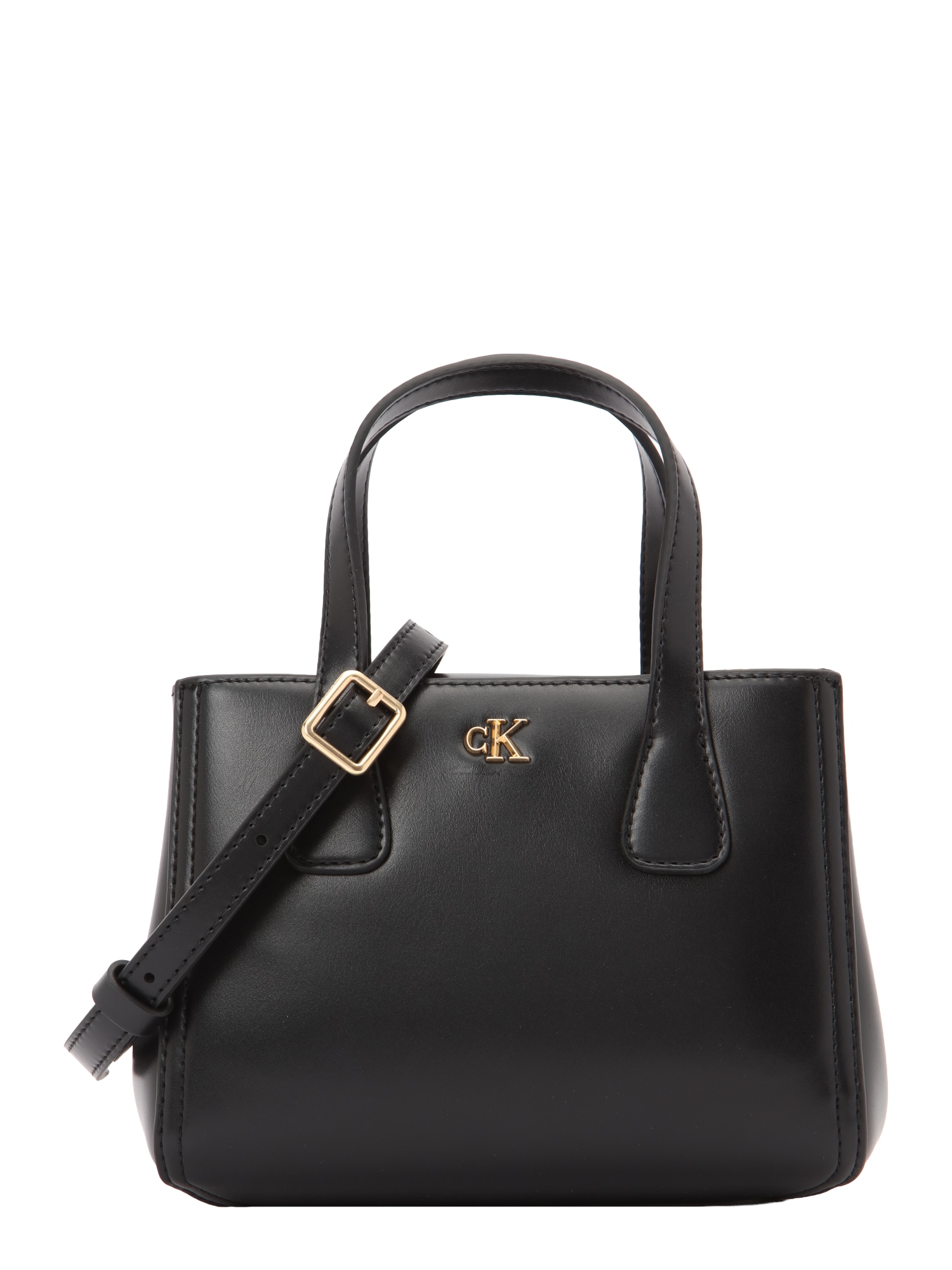 Calvin Klein Ostoskassi 'Monogram Plaque Tote' musta