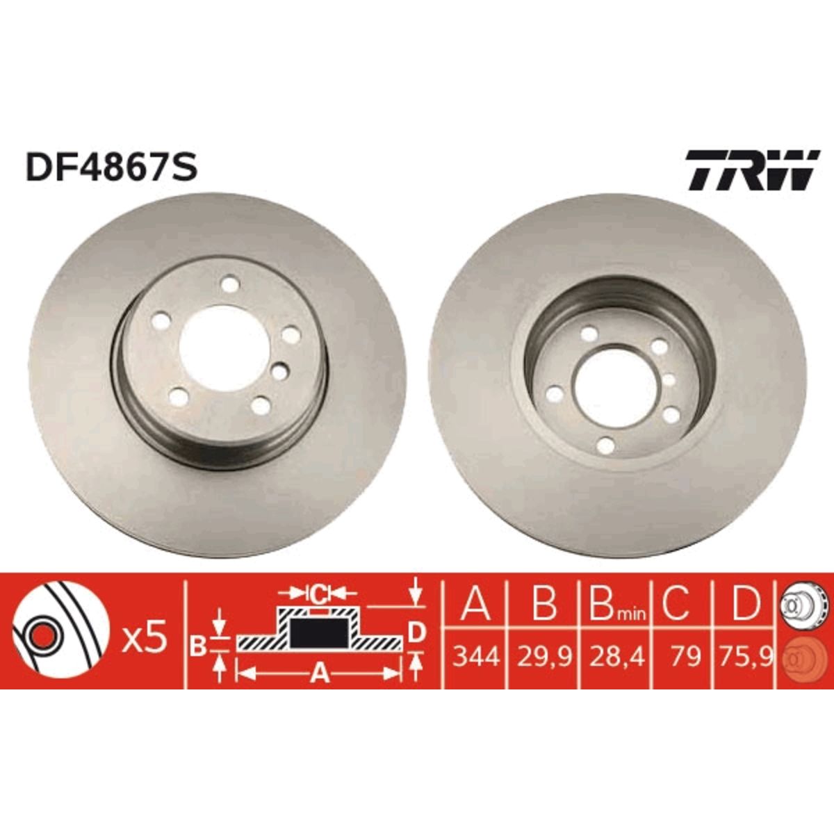 Jarrulevy TRW DF4867S