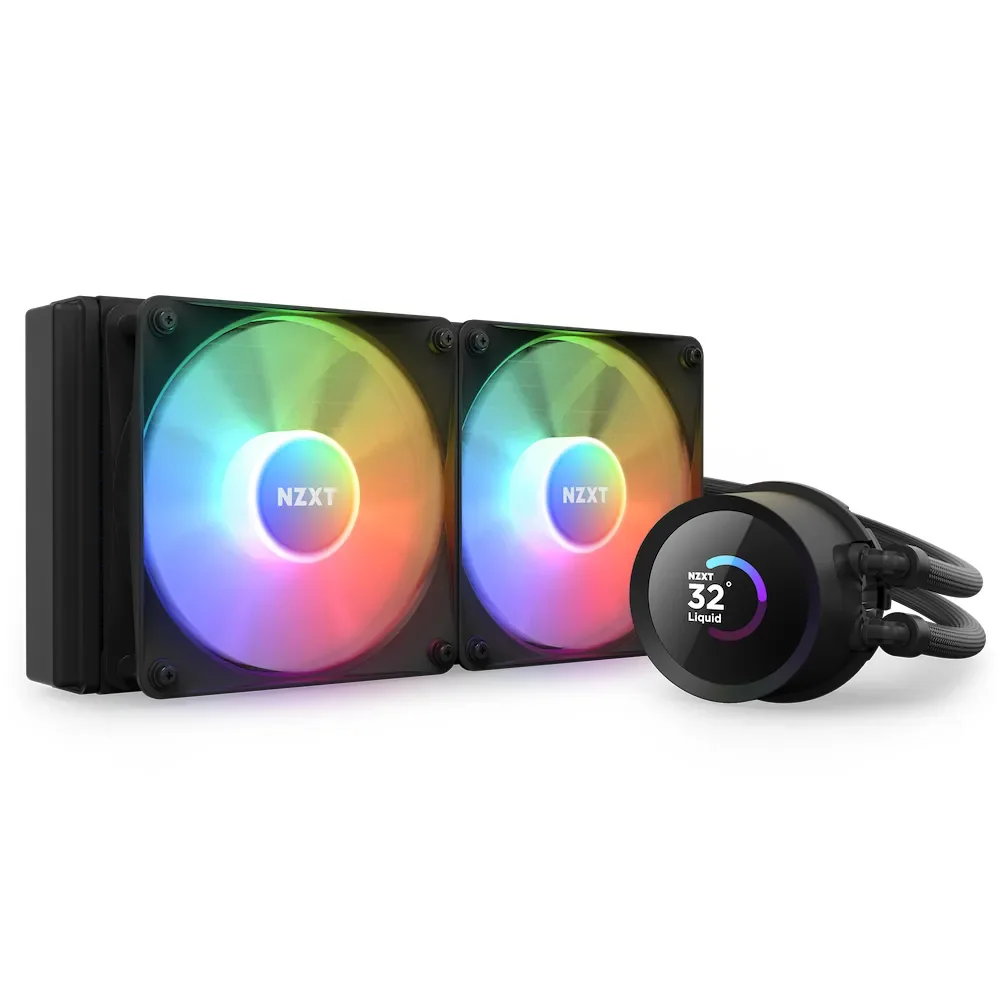 NZXT Kraken 240 RGB, All-in-one-nesteenjäähdytin, 12 cm, Musta
