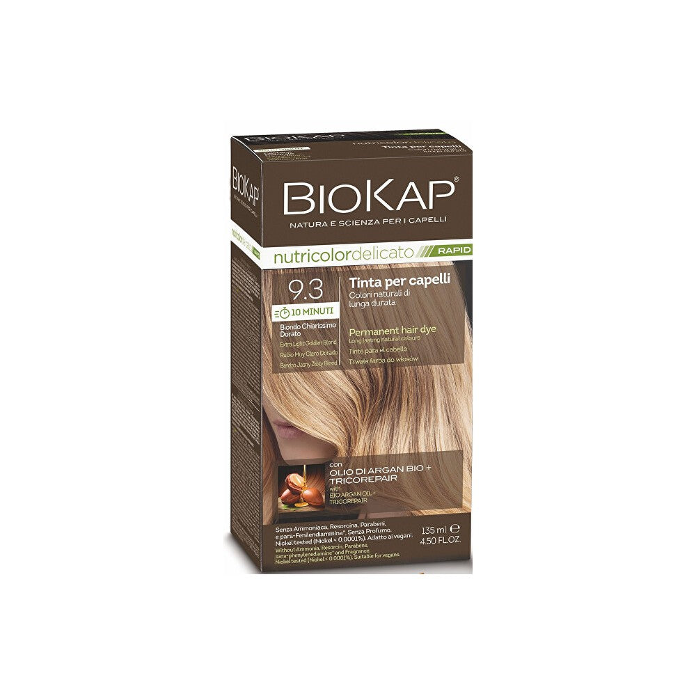 Biokap BIOKAP DELICATE RAPID hiusväri - 9,3 Vaalean kultainen blondi 135 ml