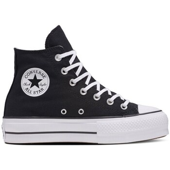 CONVERSE Korkeavartiset tennarit 'CHUCK TAYLOR ALL STAR LIFT PLATFORM WIDE WIDTH' musta / valkoinen