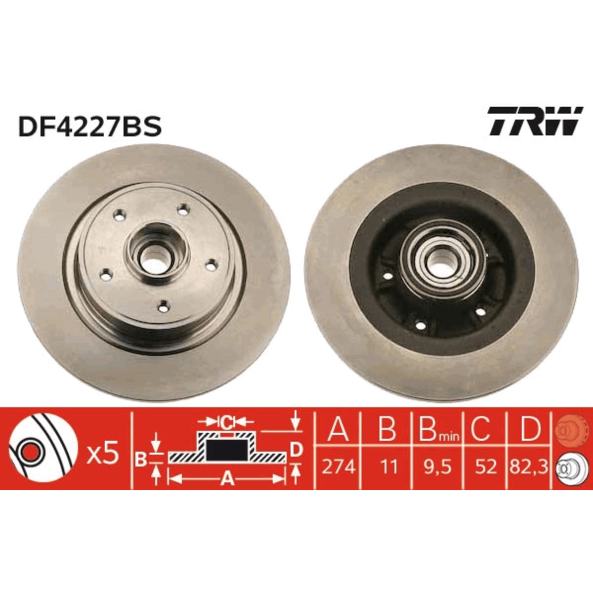 Jarrulevy TRW DF4227BS