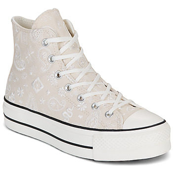 CONVERSE Korkeavartiset tennarit 'CTAS' beige / valkoinen