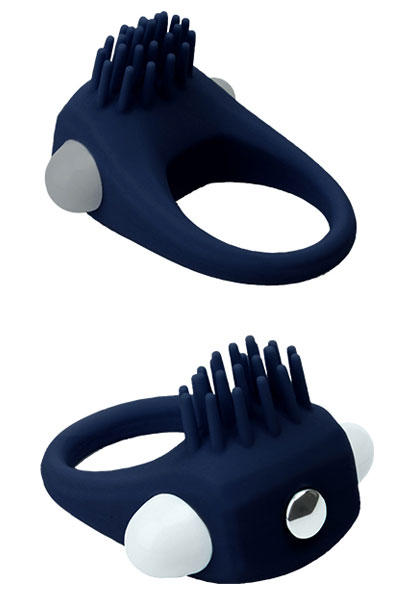 Dream Toys Rings Of Love Stimu Ring Blue Penisrengas vibraattorilla