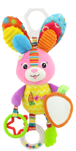 Aktiviteettilelu Rabbit Pink Happy Baby